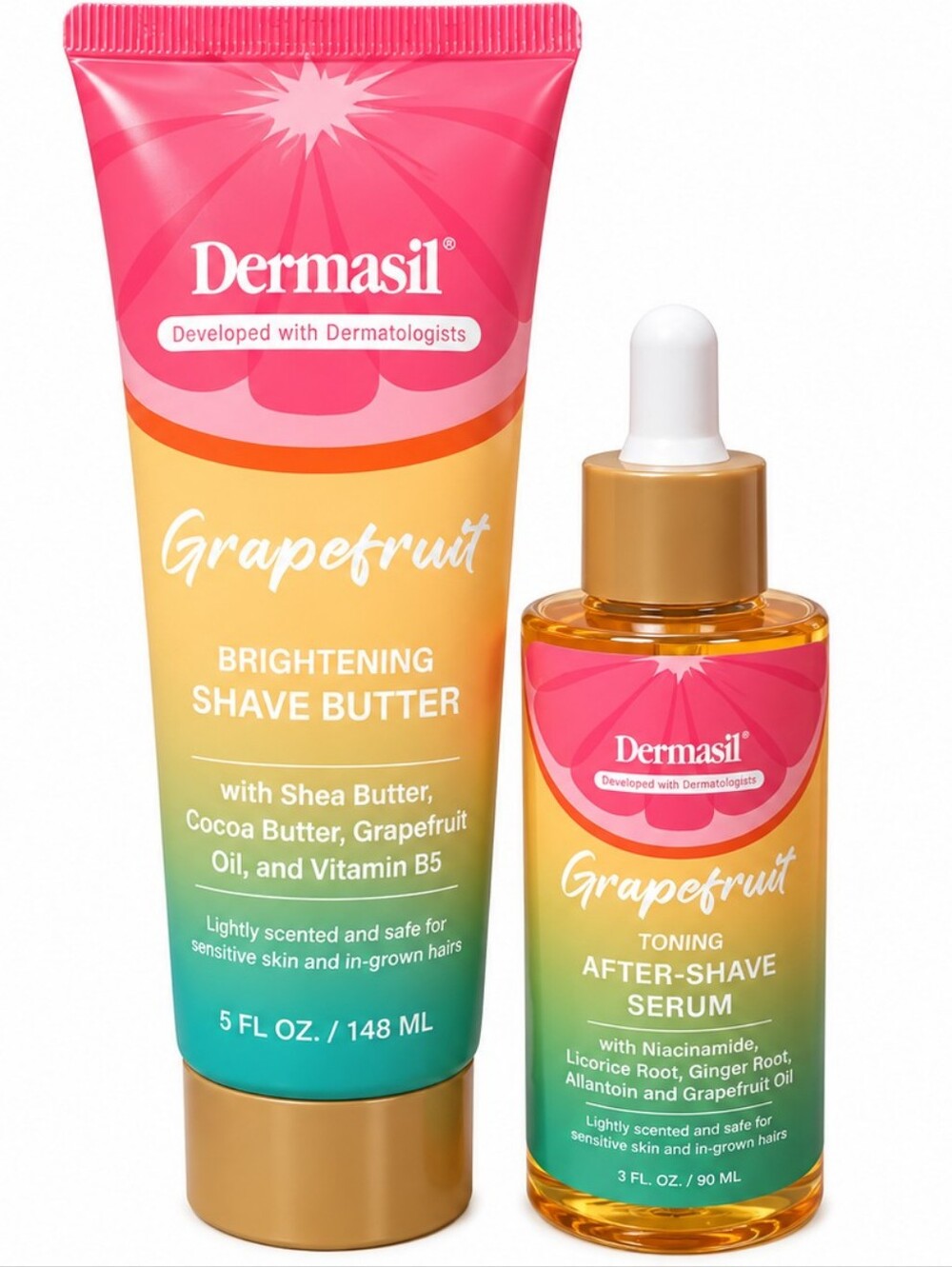 Grapefruit Brightening Shave Butter & After-Shave Serum set